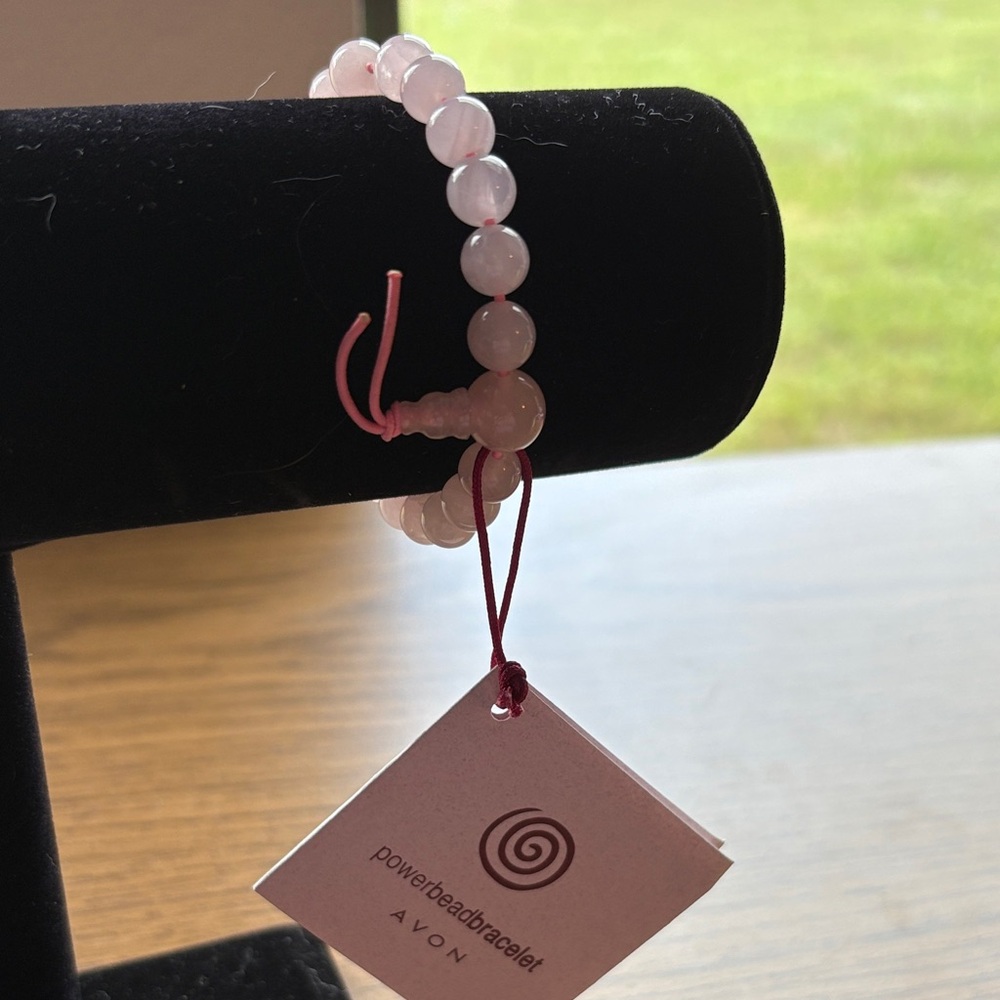 Avon Rose Quartz Beaded Bracelet